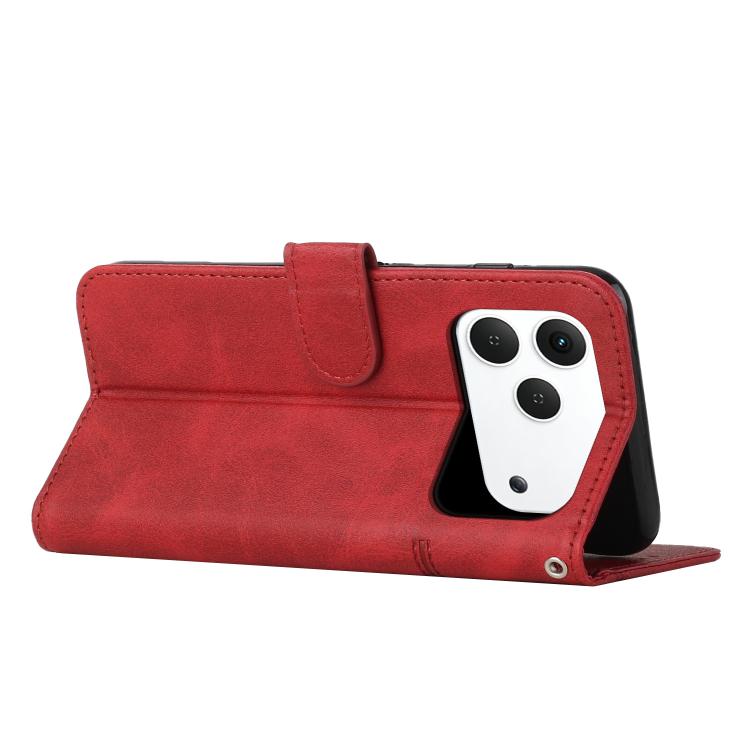 For Tecno Spark 50 4G Stitching Calf Texture Buckle Leather Phone Case