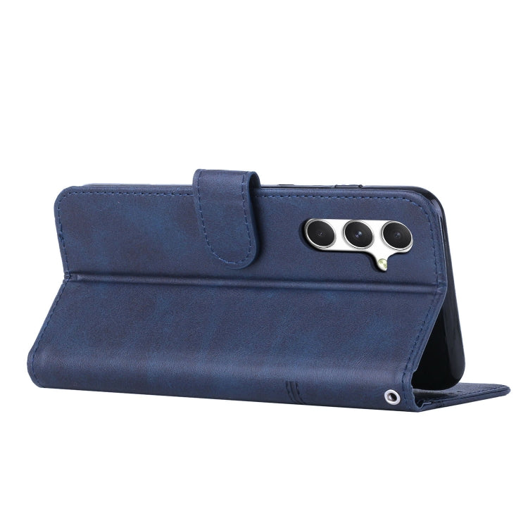 For Samsung Galaxy A56 5G Stitching Calf Texture Buckle Leather Phone Case