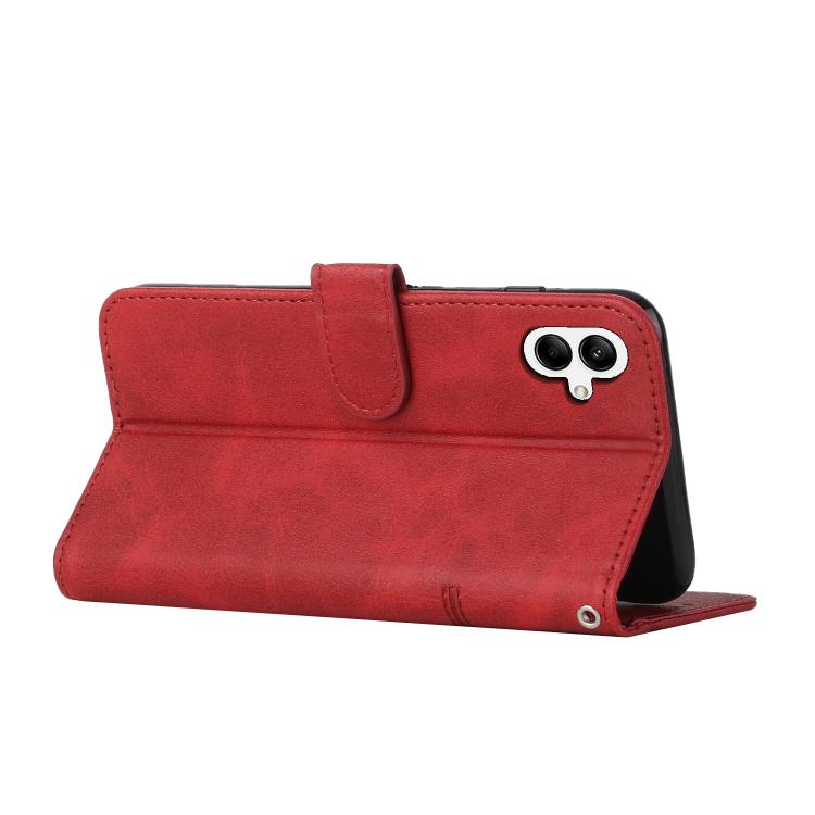 For Samsung Galaxy A07 4G Stitching Calf Texture Buckle Leather Phone Case