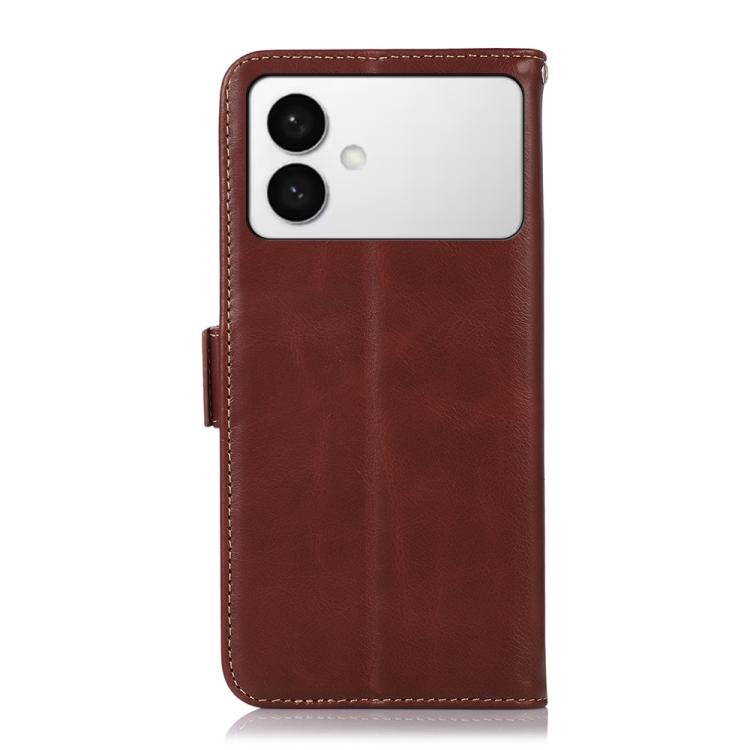 For Samsung Galaxy S26 Edge 5G Crazy Horse Top Layer Cowhide Leather Phone Case
