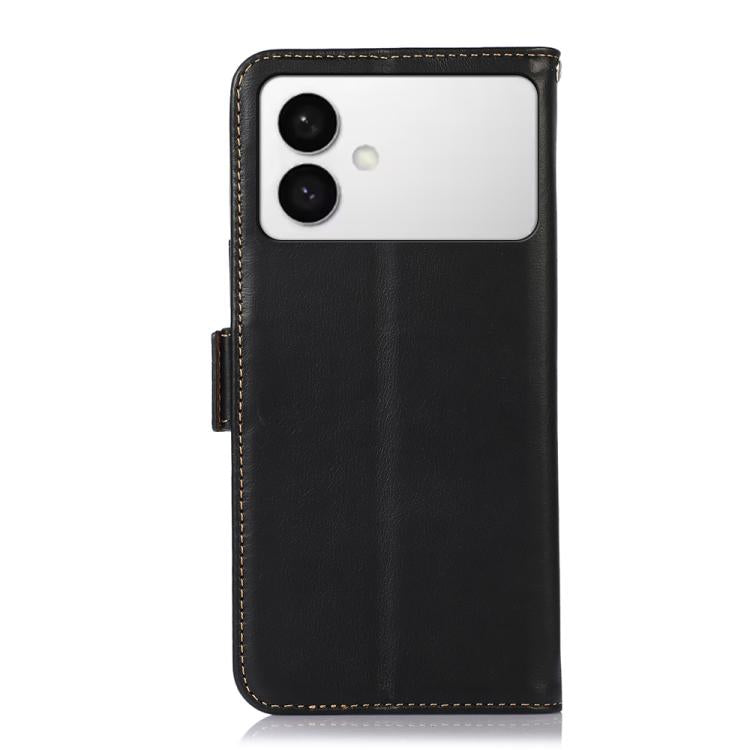 For Samsung Galaxy S26 Edge 5G Crazy Horse Top Layer Cowhide Leather Phone Case