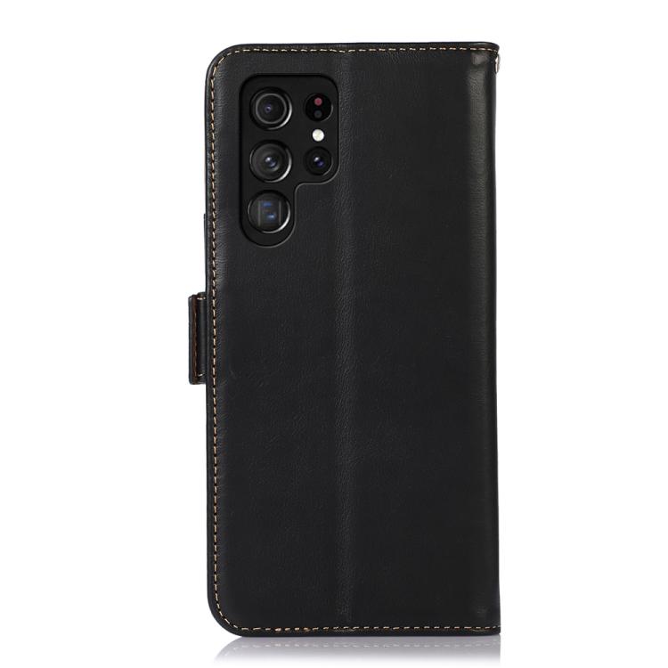 For Samsung Galaxy S26 Ultra 5G Crazy Horse Top Layer Cowhide Leather Phone Case