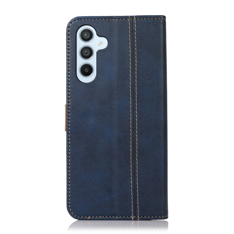 For Samsung Galaxy M34 5G Stitching Thread Calf Texture Leather Phone Case