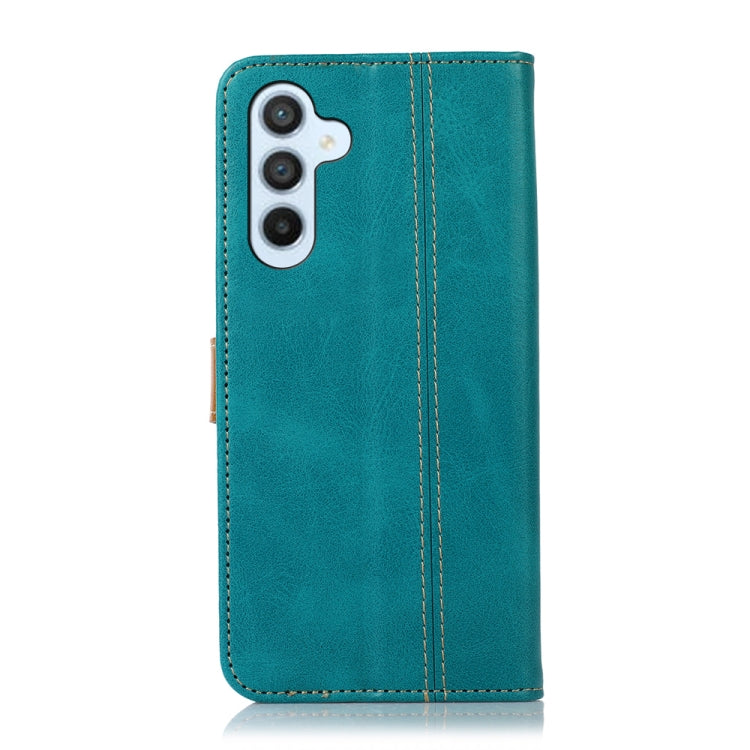 For Samsung Galaxy M34 5G Stitching Thread Calf Texture Leather Phone Case