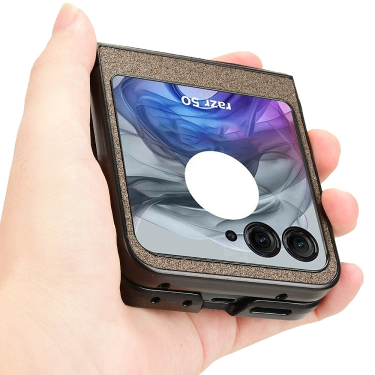 For Motorola Razr 50 Sandskin Texture Phone Case