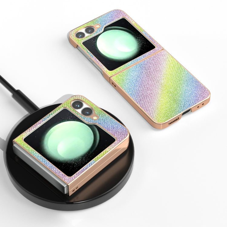 For Samsung Galaxy Z Flip6 / Flip7 FE Nano Plating Diamond Texture Phone Case