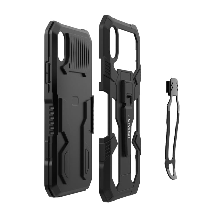 For iPhone X / XS Machine Armor Warrior Shockproof PC + TPU Protective Case