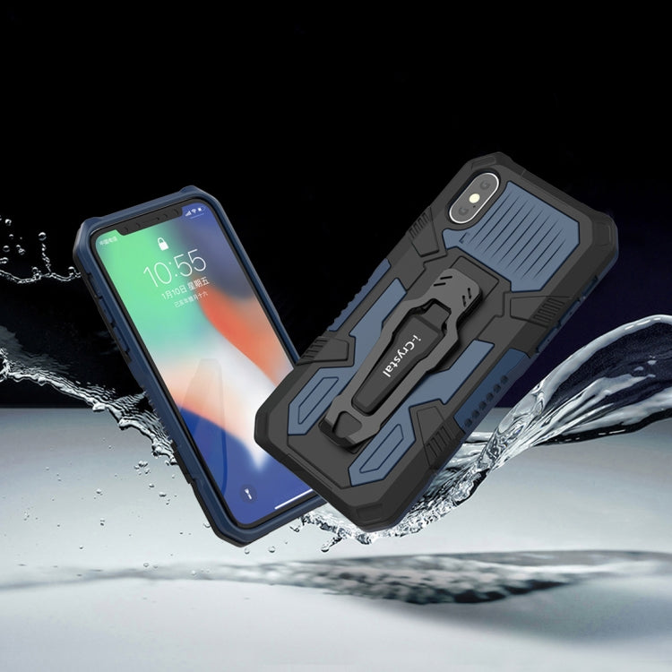 For iPhone X / XS Machine Armor Warrior Shockproof PC + TPU Protective Case