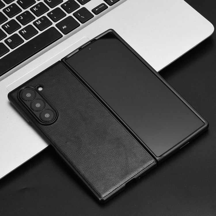 For Samsung Galaxy Z Fold6 Litchi Texture Back Cover Phone Case