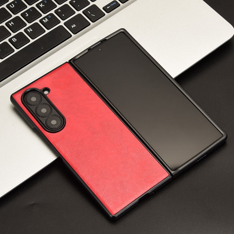 For Samsung Galaxy Z Fold6 Litchi Texture Back Cover Phone Case