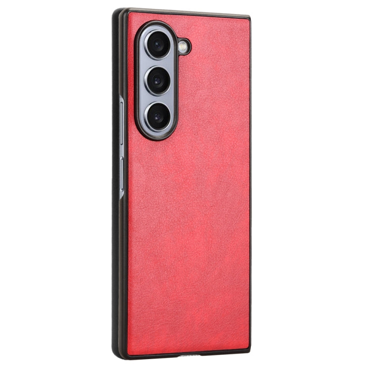 For Samsung Galaxy Z Fold6 Litchi Texture Back Cover Phone Case