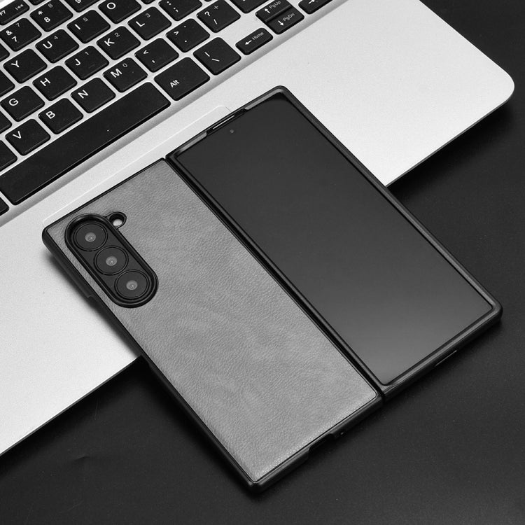 For Samsung Galaxy Z Fold6 Litchi Texture Back Cover Phone Case
