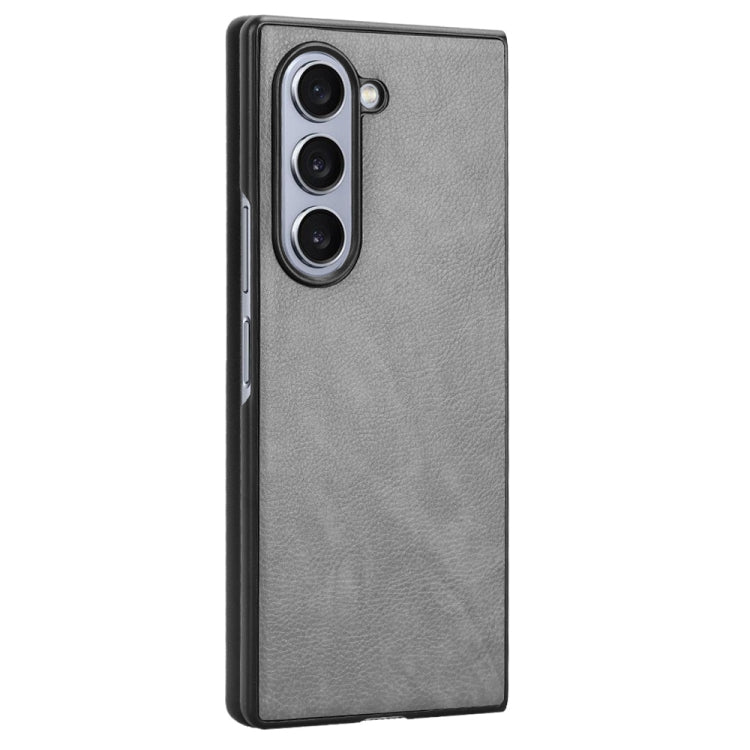 For Samsung Galaxy Z Fold6 Litchi Texture Back Cover Phone Case
