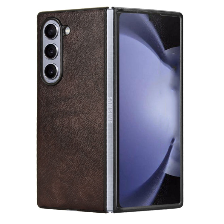 For Samsung Galaxy Z Fold6 Litchi Texture Back Cover Phone Case