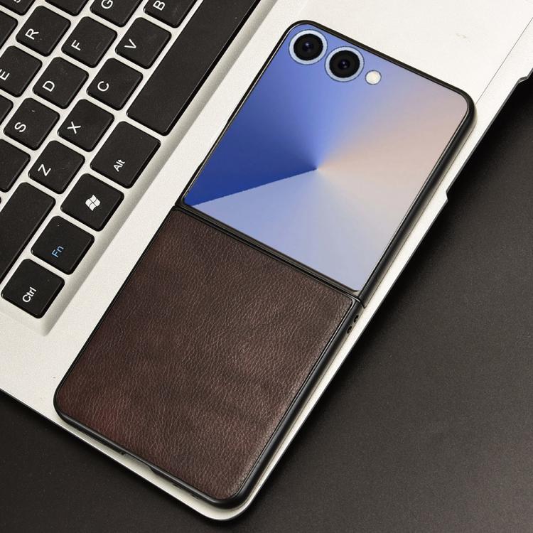 For Samsung Galaxy Z Flip7 5G Litchi Texture Back Cover Phone Case