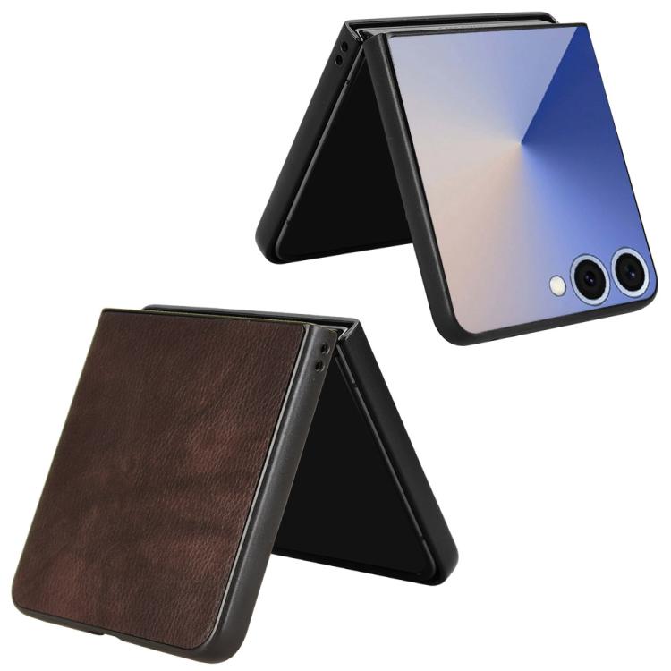 For Samsung Galaxy Z Flip7 5G Litchi Texture Back Cover Phone Case