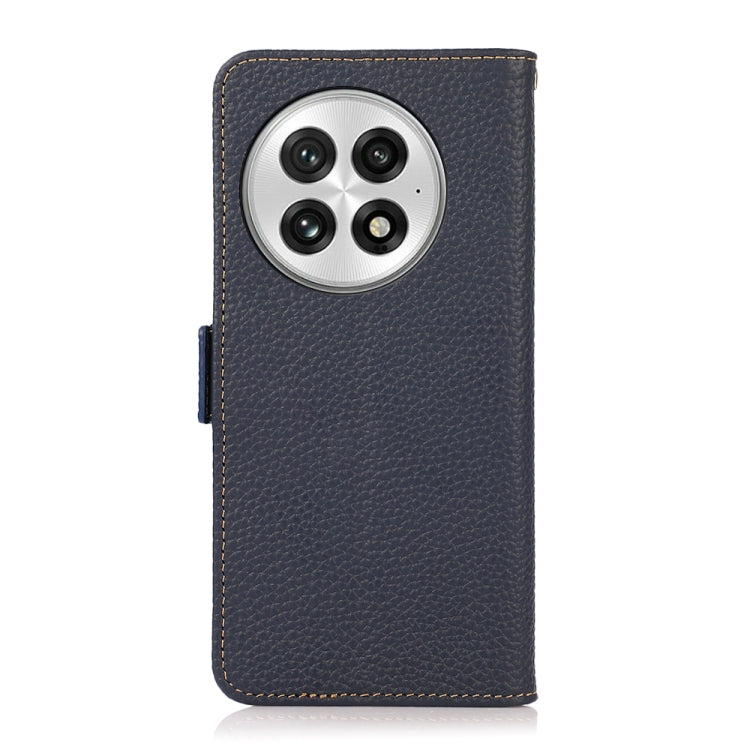For OnePlus 13 KHAZNEH Side-Magnetic Litchi Genuine Leather RFID Phone Case