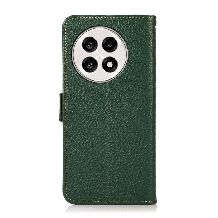 For OnePlus Ace 5 Pro / Ace 5 / 13R KHAZNEH Side-Magnetic Litchi Genuine Leather RFID Phone Case