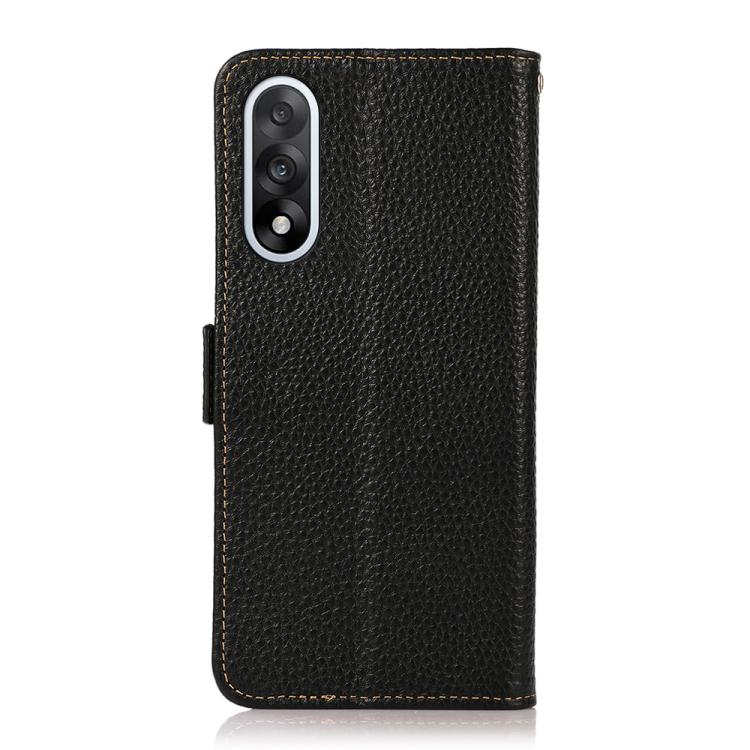 For OnePlus Nord 5 / Ace 5 Ultra KHAZNEH Side-Magnetic Litchi Genuine Leather RFID Phone Case