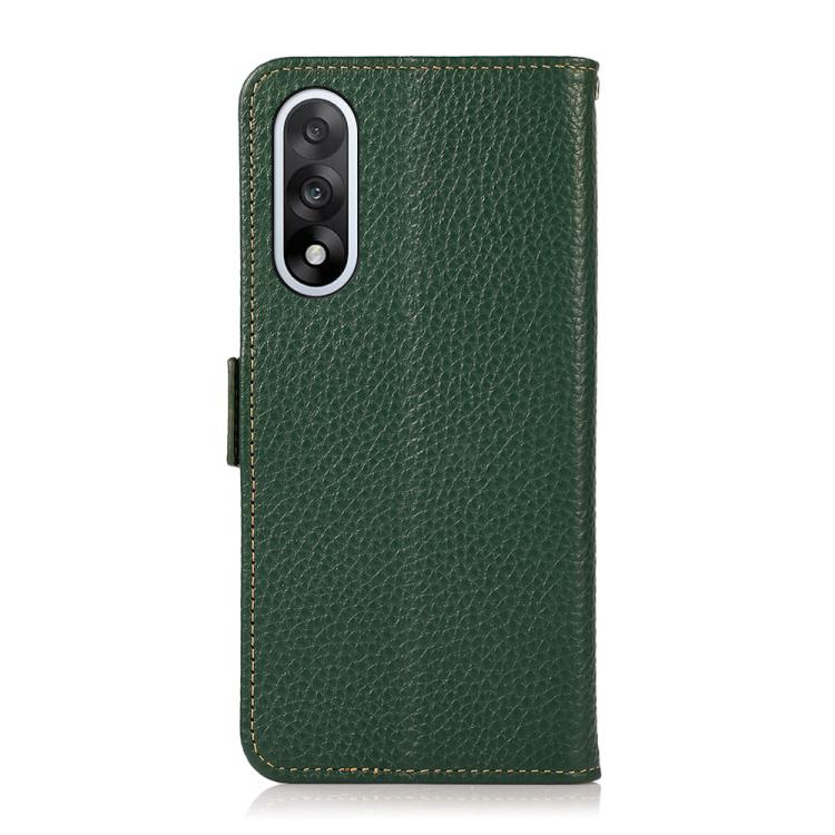 For OnePlus Nord 5 / Ace 5 Ultra KHAZNEH Side-Magnetic Litchi Genuine Leather RFID Phone Case