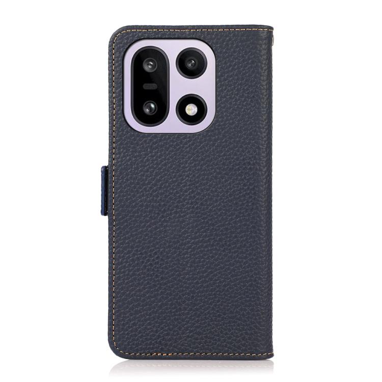 For OnePlus 15 KHAZNEH Side-Magnetic Litchi Genuine Leather RFID Phone Case
