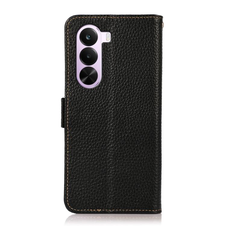 For OnePlus Nord CE6 Lite 5G Global KHAZNEH Side-Magnetic Litchi Genuine Leather RFID Phone Case