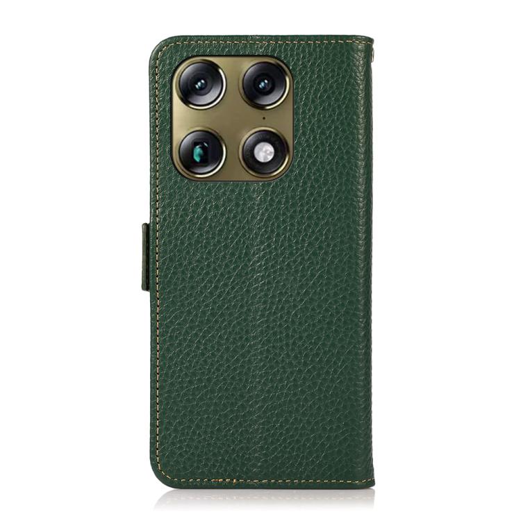 For Motorola X70 Air Pro / Signature KHAZNEH Side-Magnetic Litchi Genuine Leather RFID Phone Case
