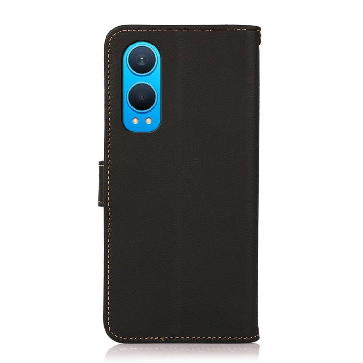 For OnePlus CE4 Lite KHAZNEH Custer Genuine Leather RFID Phone Case