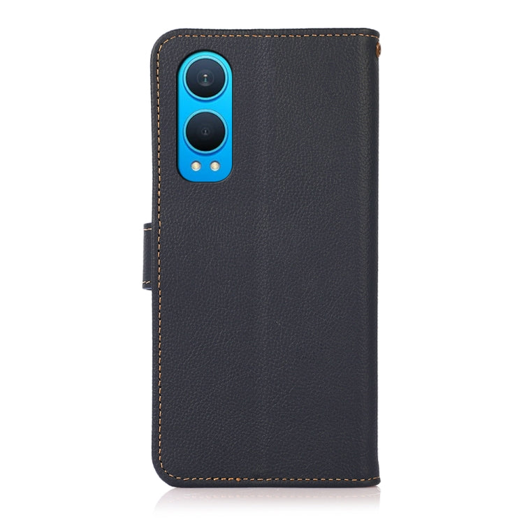 For OnePlus CE4 Lite KHAZNEH Custer Genuine Leather RFID Phone Case