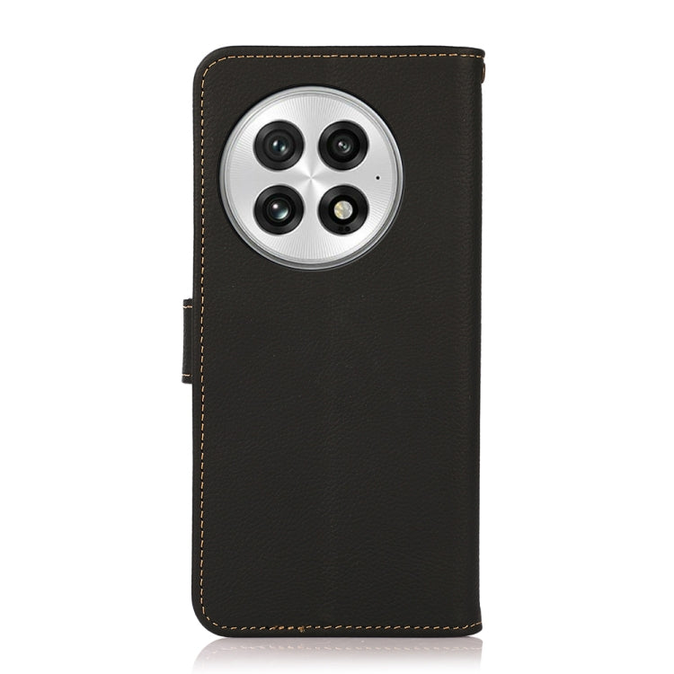 For OnePlus 13 KHAZNEH Custer Genuine Leather RFID Phone Case