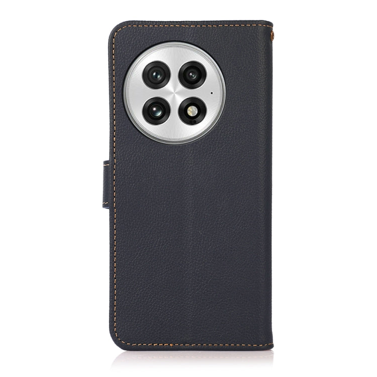 For OnePlus 13 KHAZNEH Custer Genuine Leather RFID Phone Case
