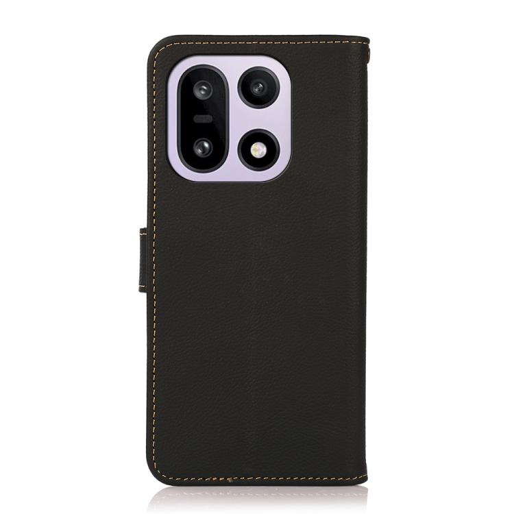 For OnePlus 15 KHAZNEH Custer Genuine Leather RFID Phone Case