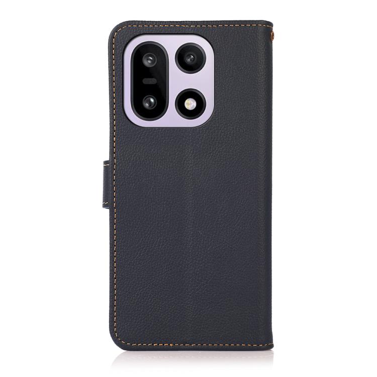 For OnePlus 15 KHAZNEH Custer Genuine Leather RFID Phone Case