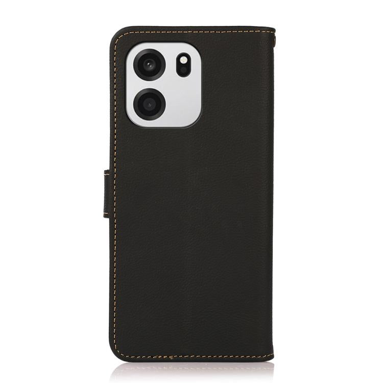 For OnePlus Turbo 6 / 6V KHAZNEH Custer Genuine Leather RFID Phone Case
