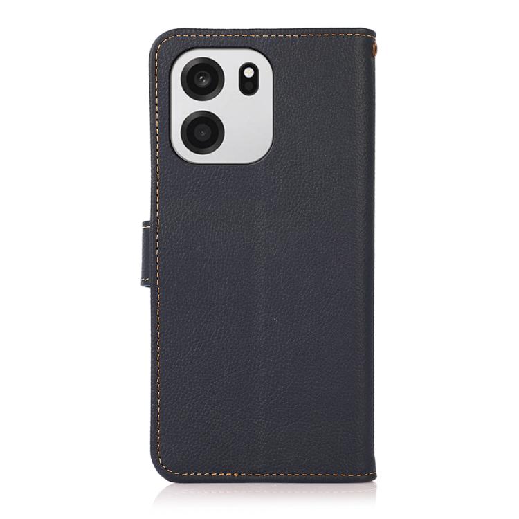 For OnePlus Turbo 6 / 6V KHAZNEH Custer Genuine Leather RFID Phone Case