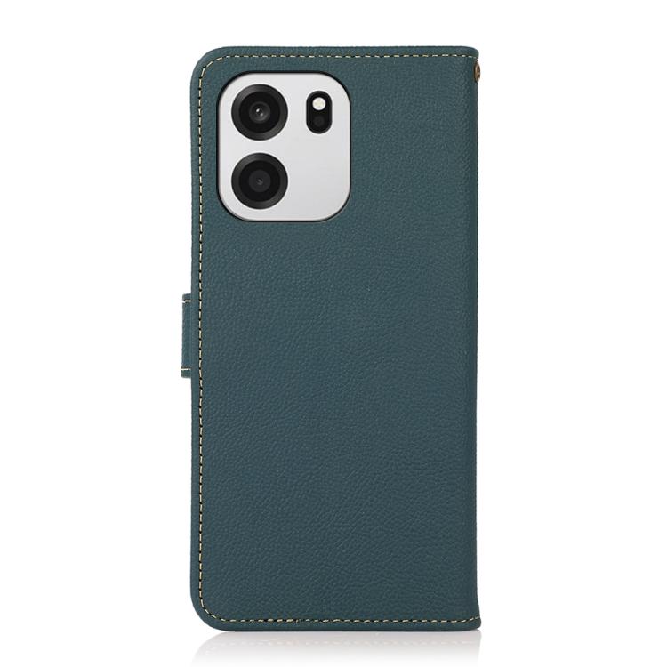 For OnePlus Turbo 6 / 6V KHAZNEH Custer Genuine Leather RFID Phone Case