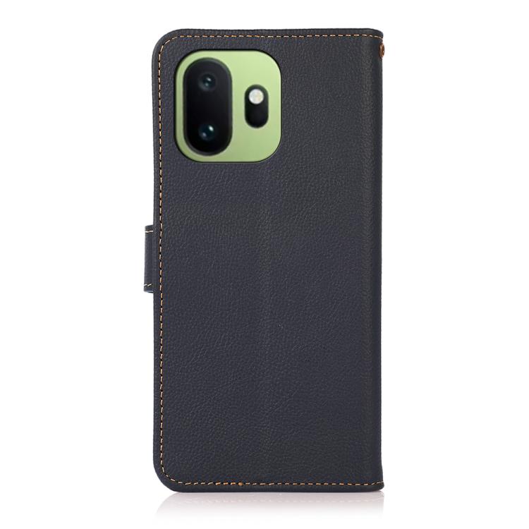 For OnePlus 15T KHAZNEH Custer Genuine Leather RFID Phone Case