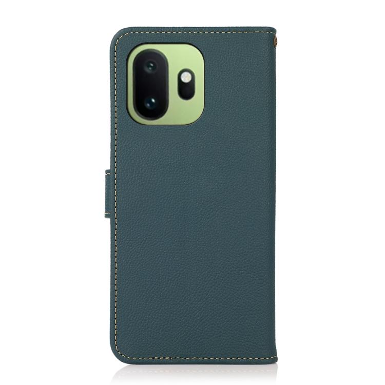 For OnePlus 15T KHAZNEH Custer Genuine Leather RFID Phone Case