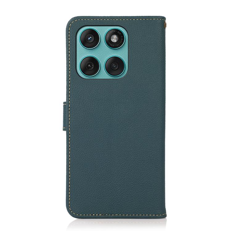 For Motorola Edge 60 Fusion KHAZNEH Custer Genuine Leather RFID Phone Case