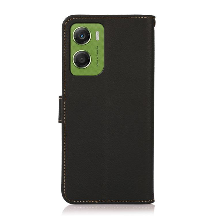 For Motorola Moto G06 4G KHAZNEH Custer Genuine Leather RFID Phone Case