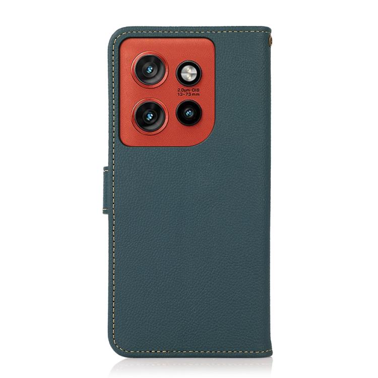 For Motorola Edge 60 Neo 5G KHAZNEH Custer Genuine Leather RFID Phone Case
