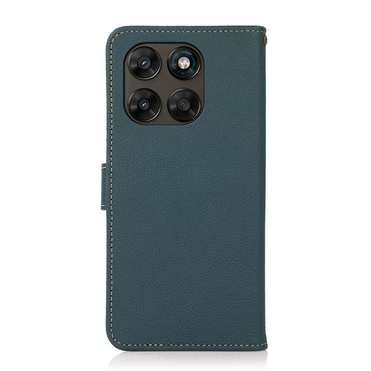 For Motorola Moto G77 5G / G67 5G KHAZNEH Custer Genuine Leather RFID Phone Case