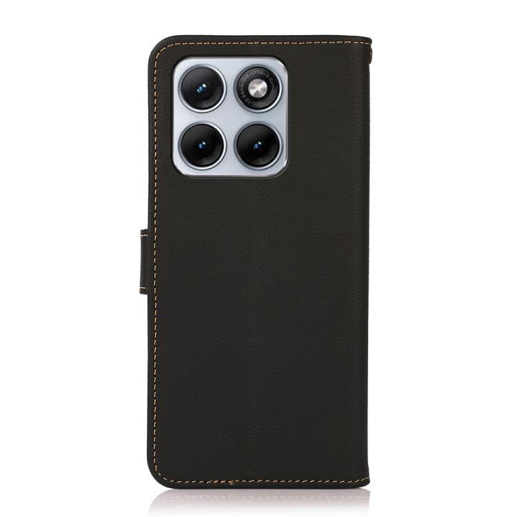 For Motorola Edge 70 Fusion 5G KHAZNEH Custer Genuine Leather RFID Phone Case