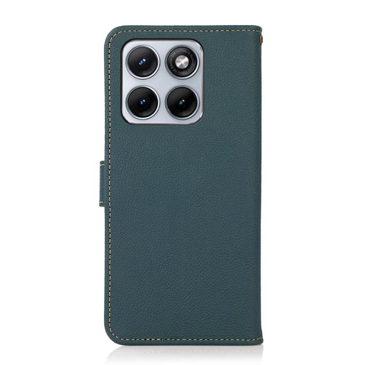 For Motorola Edge 70 Fusion 5G KHAZNEH Custer Genuine Leather RFID Phone Case