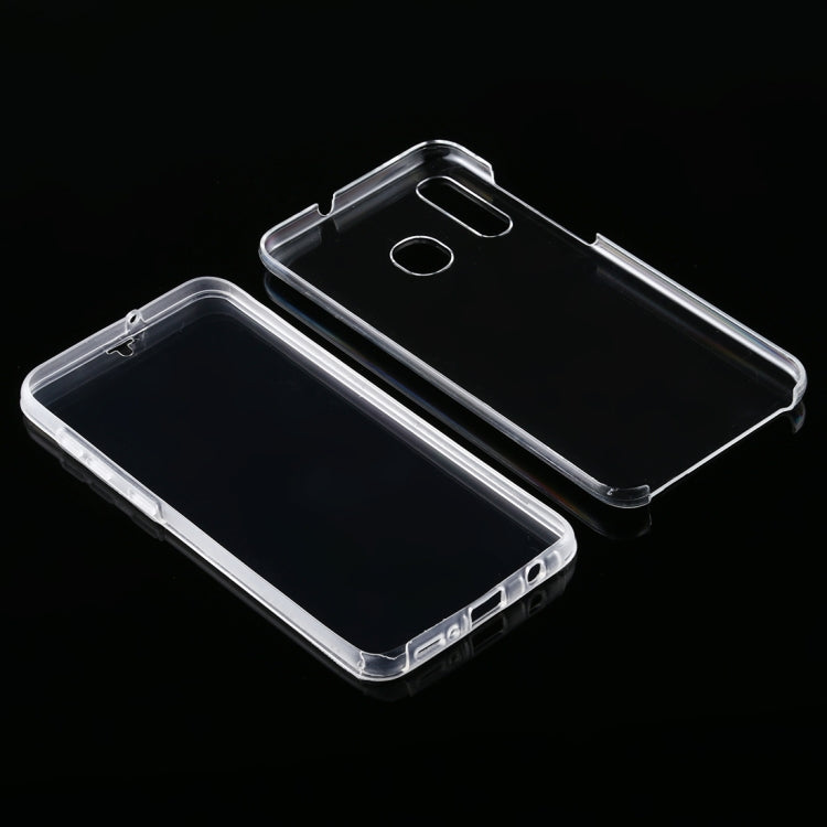 For Samsung Galaxy A30 PC+TPU Ultra-Thin Double-Sided All-Inclusive Transparent Case