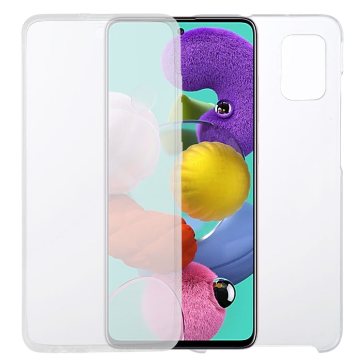 For Samsung Galaxy A51 PC+TPU Ultra-Thin Double-Sided All-Inclusive Transparent Case