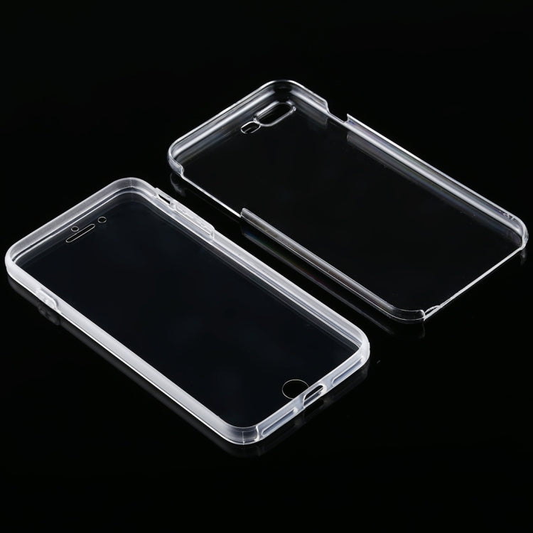 For iPhone 8 Plus & 7 Plus PC+TPU Ultra-Thin Double-Sided All-Inclusive Transparent Case