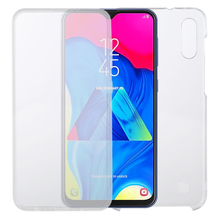 For Samsung Galaxy M10 PC+TPU Ultra-Thin Double-Sided All-Inclusive Transparent Case