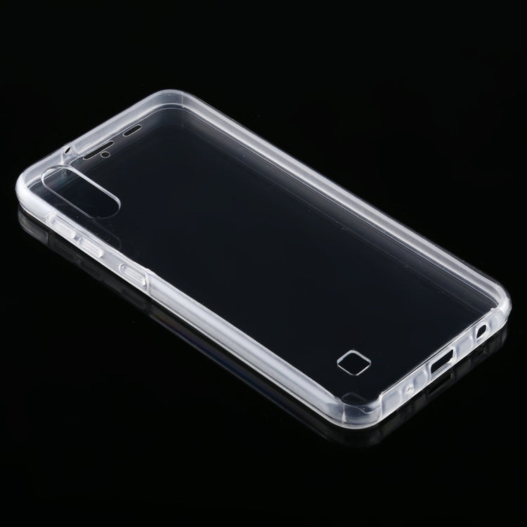 For Samsung Galaxy M10 PC+TPU Ultra-Thin Double-Sided All-Inclusive Transparent Case