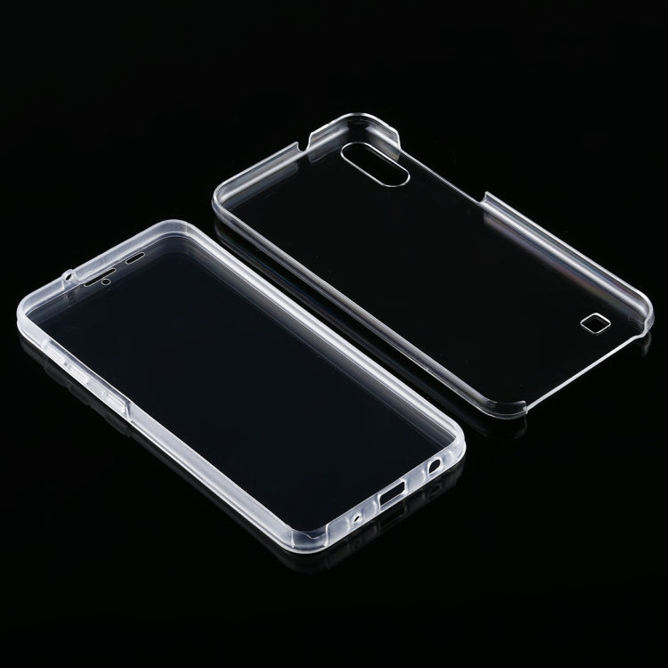 For Samsung Galaxy M10 PC+TPU Ultra-Thin Double-Sided All-Inclusive Transparent Case